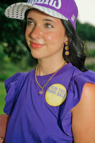 LSU Heart Pendant Necklace | Select Trends Boutique