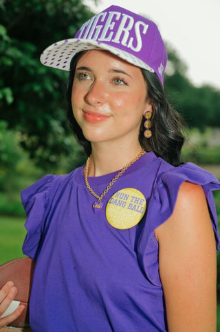 LSU Heart Pendant Necklace | Select Trends Boutique