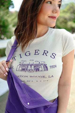 LSU Stadium Fitted Tee | Select Trends Boutique