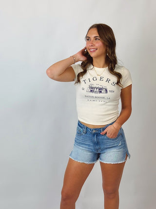 LSU Stadium Fitted Tee | Select Trends Boutique