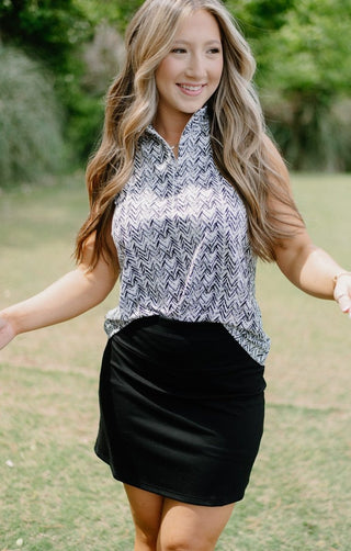 Lulu B Black Athletic Mini Skort | Select Trends Boutique