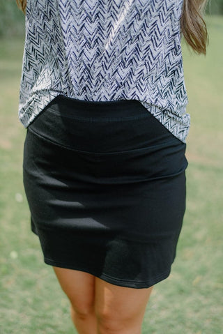 Lulu B Black Athletic Mini Skort | Select Trends Boutique