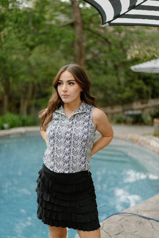 Lulu B Black Ruffle Mini Skort | Select Trends Boutique