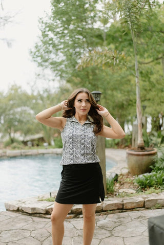 Lulu B Black Zip Mini Skort - Select Trends Boutique