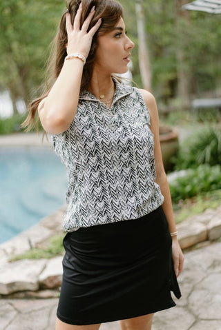 Lulu B Black Zip Mini Skort - Select Trends Boutique