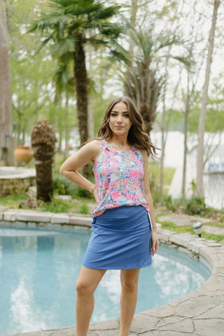Lulu B Royal Blue Zip Mini Skort | Select Trends Boutique