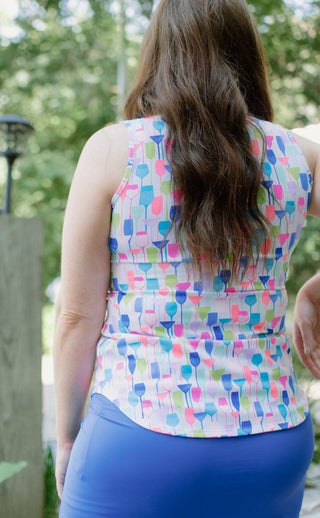 Lulu B White Fun Sleeveless Keyhole Top | Select Trends Boutique