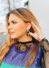 Mardi Gras Alligator Glitter Earrings - Select Trends Boutique