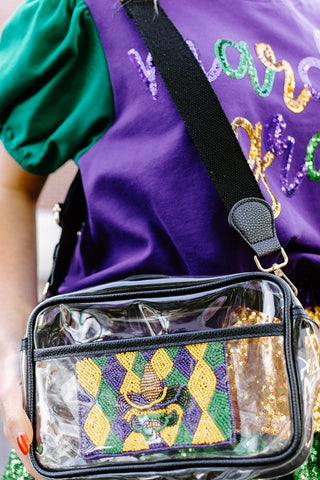 Mardi Gras Beaded Money Pouch