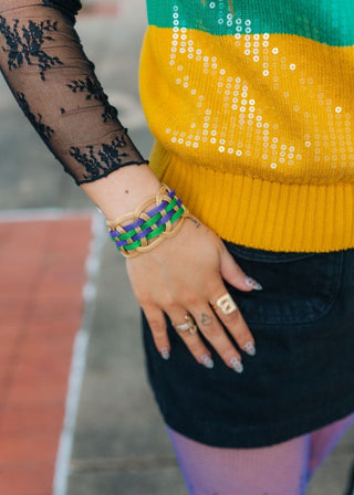 Mardi Gras Braided Bracelet - Select Trends Boutique