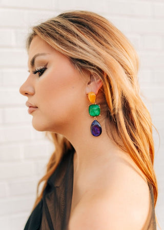 Mardi Gras Chunky Glitter Drops | Select Trends Boutique