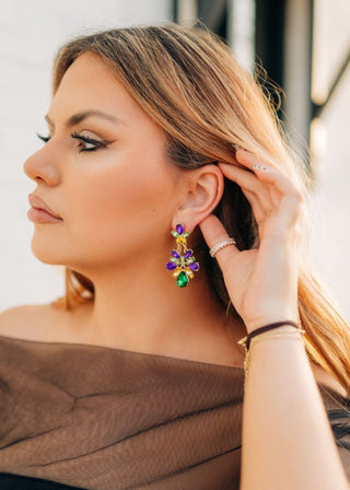 Mardi Gras Jewel Drop Earrings | Select Trends Boutique