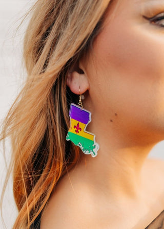 Mardi Gras Louisiana Earrings | Select Trends Boutique