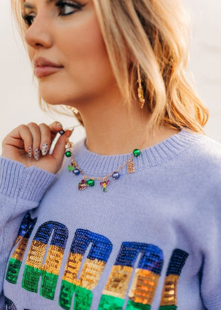 Mardi Gras Multi Charm Necklace - Select Trends Boutique