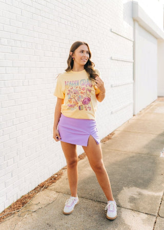 Mardi Gras Yellow Collage Graphic Tee | Select Trends Boutique