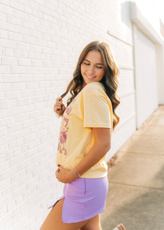 Mardi Gras Yellow Collage Graphic Tee | Select Trends Boutique