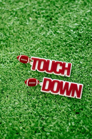 Maroon Touchdown Drop Earrings | Select Trends Boutique