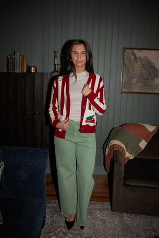 Matcha Green Wide Leg Jeans - Select Trends Boutique