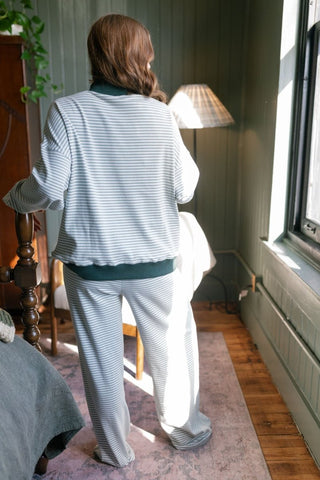 Merry Striped Mock Neck Pant Set | Select Trends Boutique