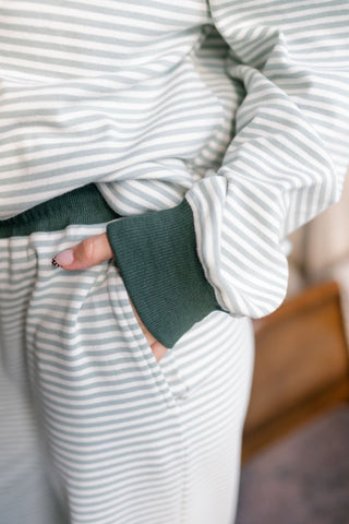 Merry Striped Mock Neck Pant Set | Select Trends Boutique