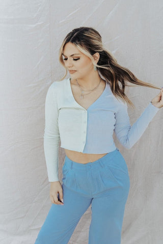 Mint For You Button Up Top from Select Trends Boutique