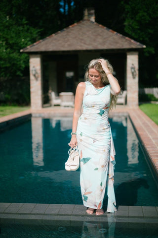 Mint Magnolia Ruffle Maxi Dress | Select Trends Boutique