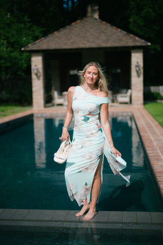 Mint Magnolia Ruffle Maxi Dress | Select Trends Boutique