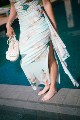 Mint Magnolia Ruffle Maxi Dress | Select Trends Boutique