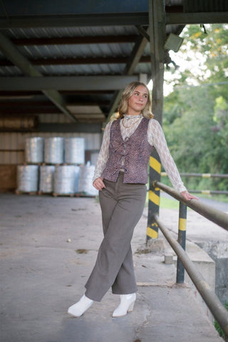 Mocha Brown Wide Leg Jeans | Select Trends Boutique