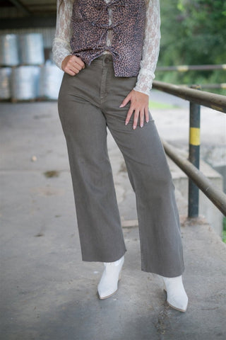 Mocha Brown Wide Leg Jeans | Select Trends Boutique