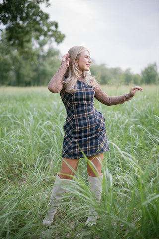 Mocha Lace Long Sleeve Top - Select Trends Boutique