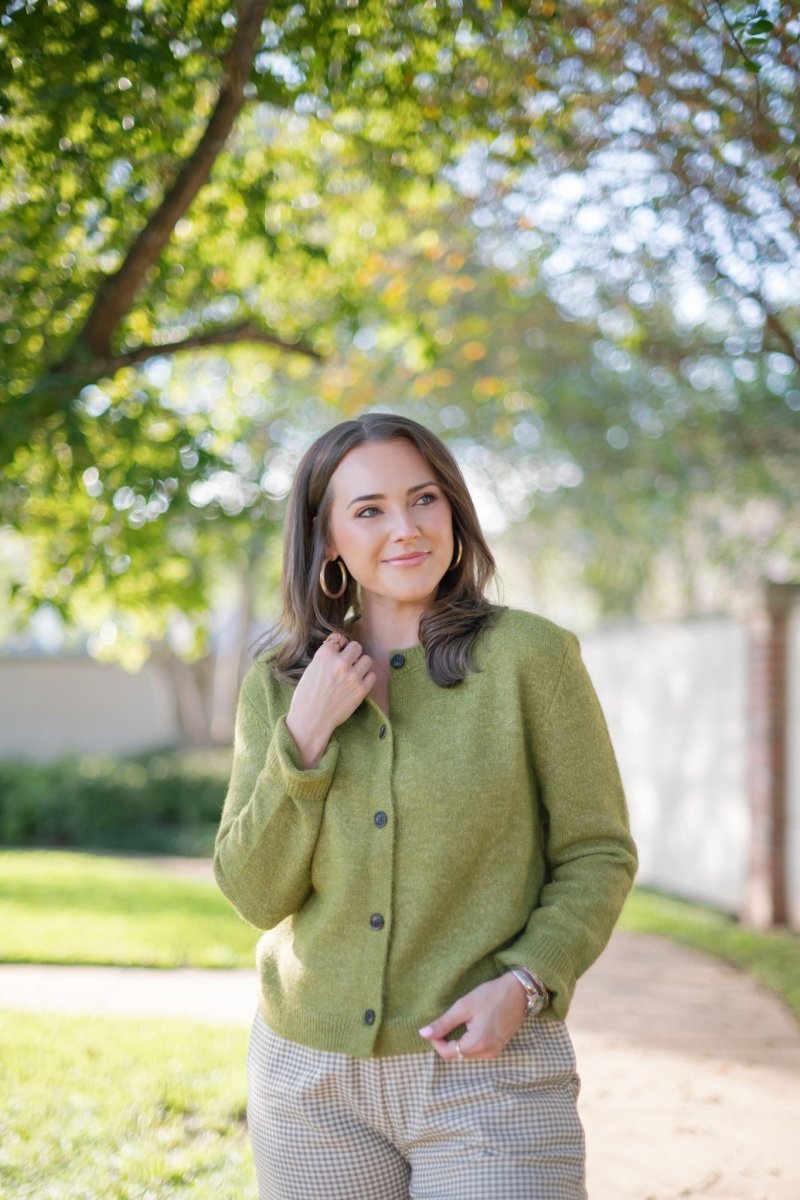 Moss Green Button Up Cardigan