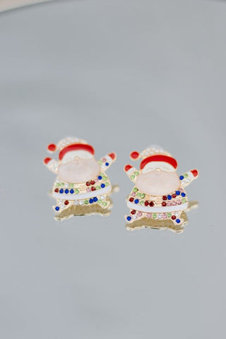 MultiColor Santa Glitz Earrings | Select Trends Boutique