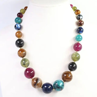 Multicolored Chunky Marble Necklace | Select Trends Boutique