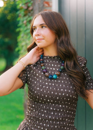 Multicolored Chunky Marble Necklace | Select Trends Boutique
