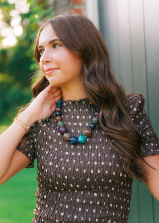 Multicolored Chunky Marble Necklace | Select Trends Boutique