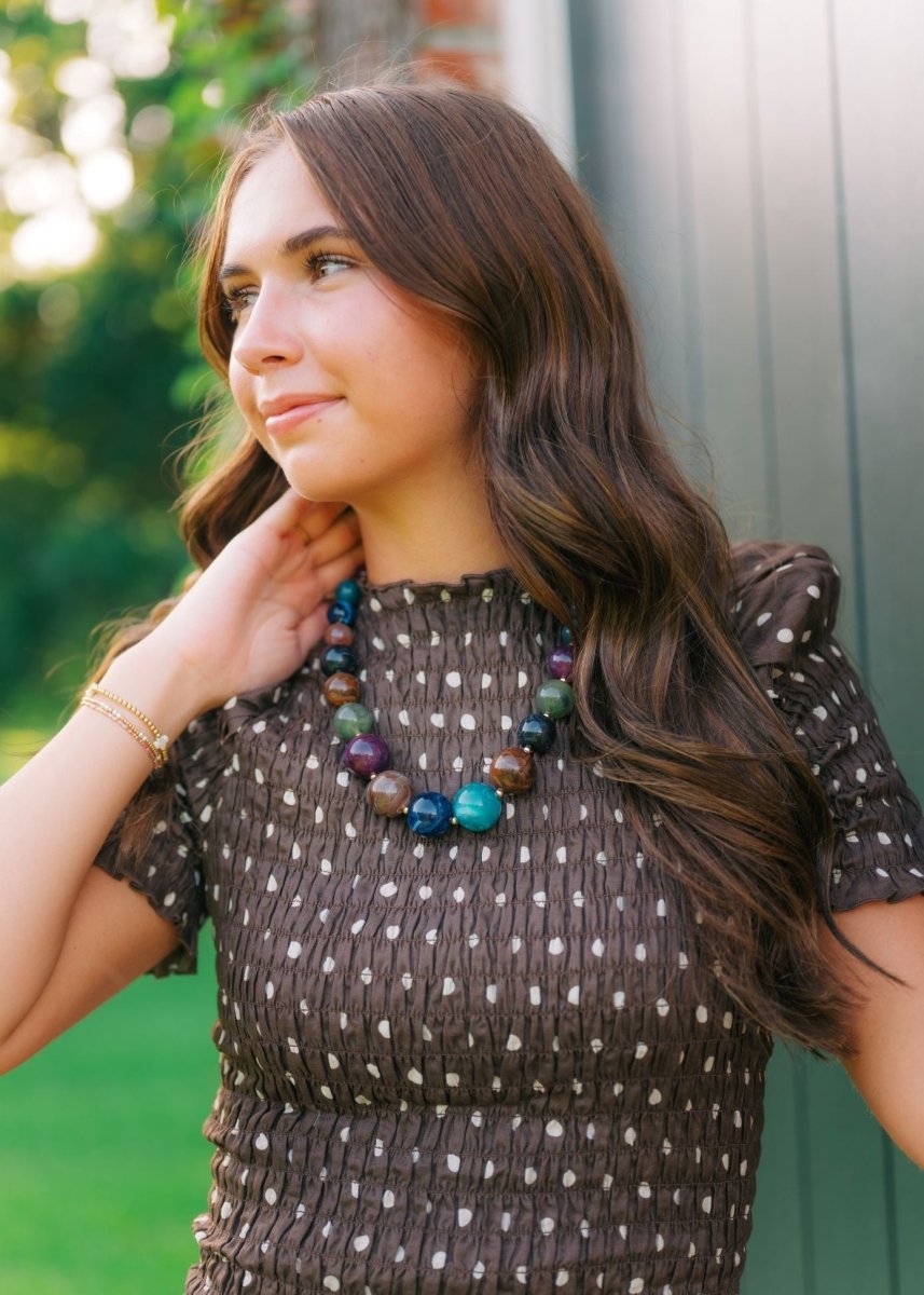 Multicolored Chunky Marble Necklace