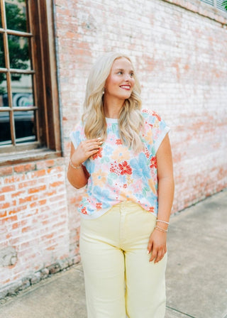 Multicolored Floral Knit Top - Select Trends Boutique
