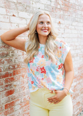 Multicolored Floral Knit Top - Select Trends Boutique