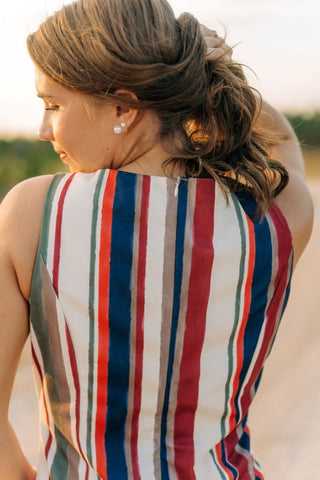 Multicolored Striped Bubble Hem Dress | Select Trends Boutique