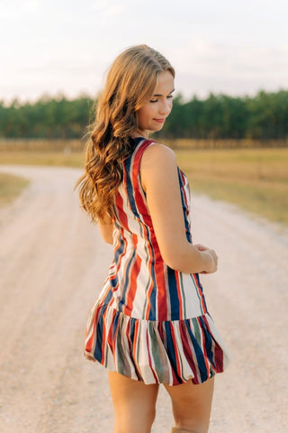 Multicolored Striped Bubble Hem Dress | Select Trends Boutique