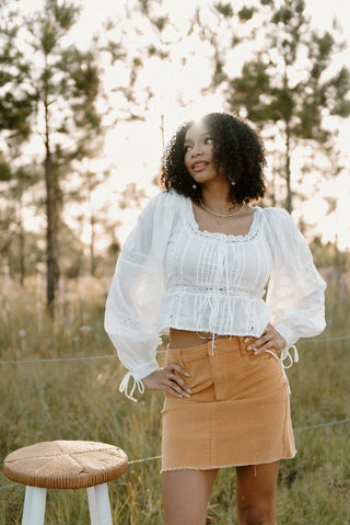 Mustard Corduroy Mini Skirt | Select Trends Boutique
