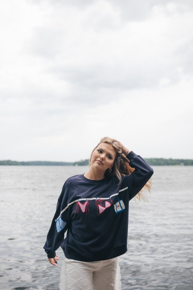 Navy USA Bikini Graphic Sweatshirt