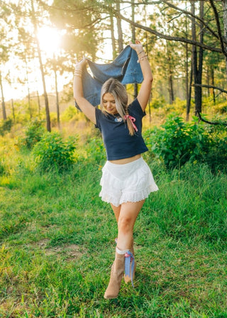 Navy USA Heart Tee | Select Trends Boutique
