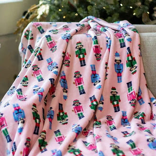 Nutcracker March Throw by Royal Standard - Pink Multi | Select Trends Boutique