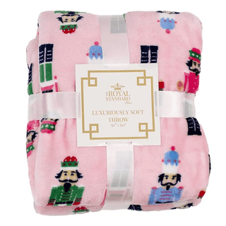 Nutcracker March Throw by Royal Standard - Pink Multi | Select Trends Boutique