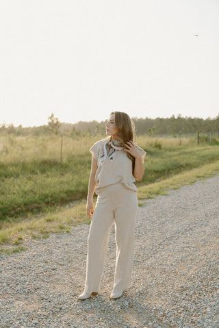 Oatmeal Knit Set Pants | Select Trends Boutique