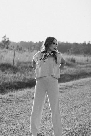 Oatmeal Knit Set Pants | Select Trends Boutique