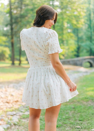 Ophelia Pink Floral Smocked Mini Dress | Select Trends Boutique