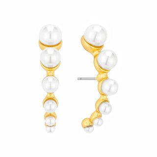 Pearl Accent Stud Earrings